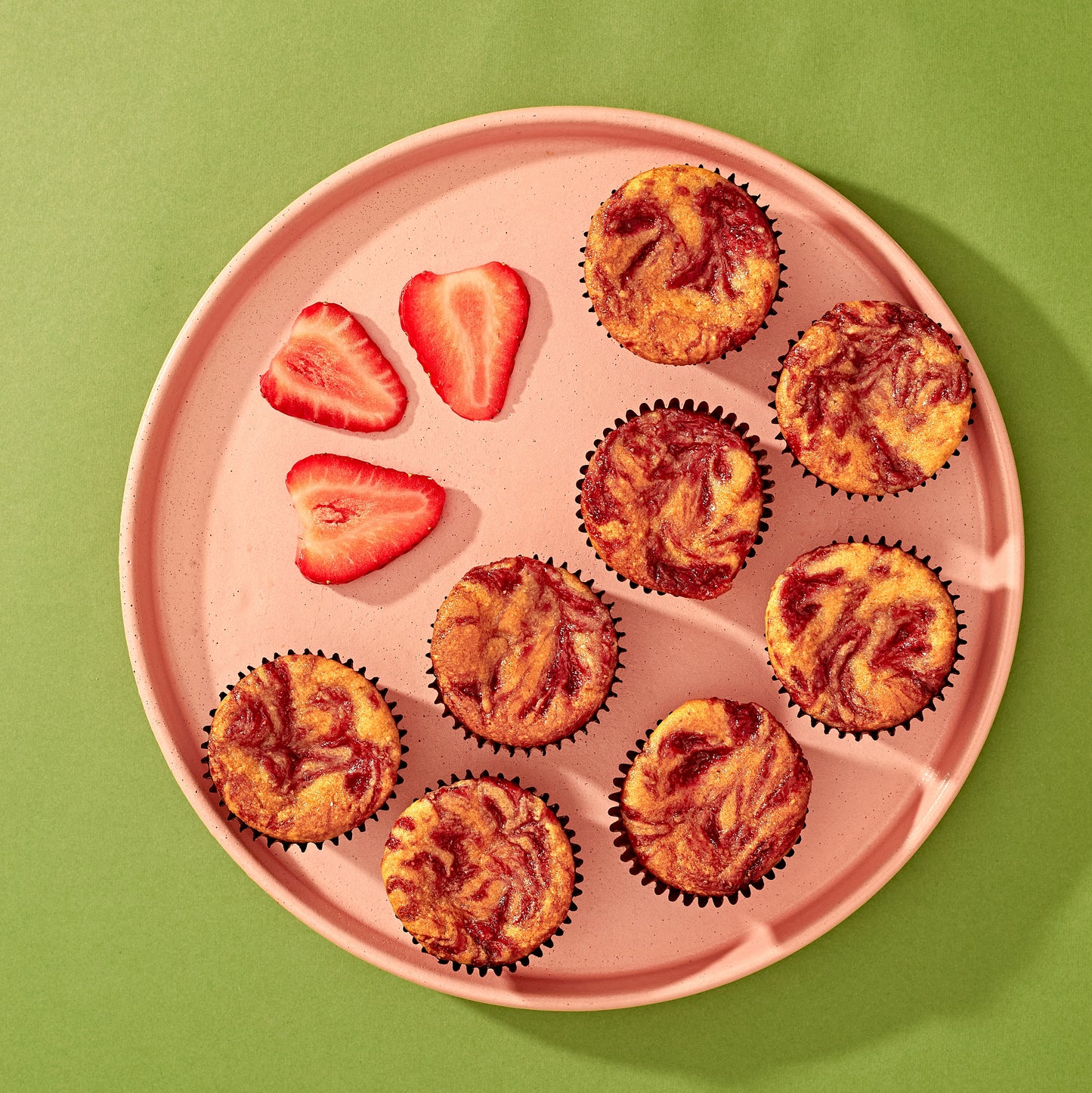 Keto Strawberry Swirl Muffins