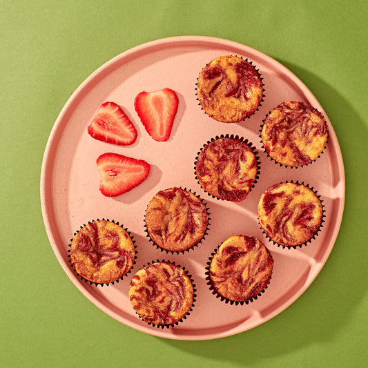 Keto Strawberry Swirl Muffins