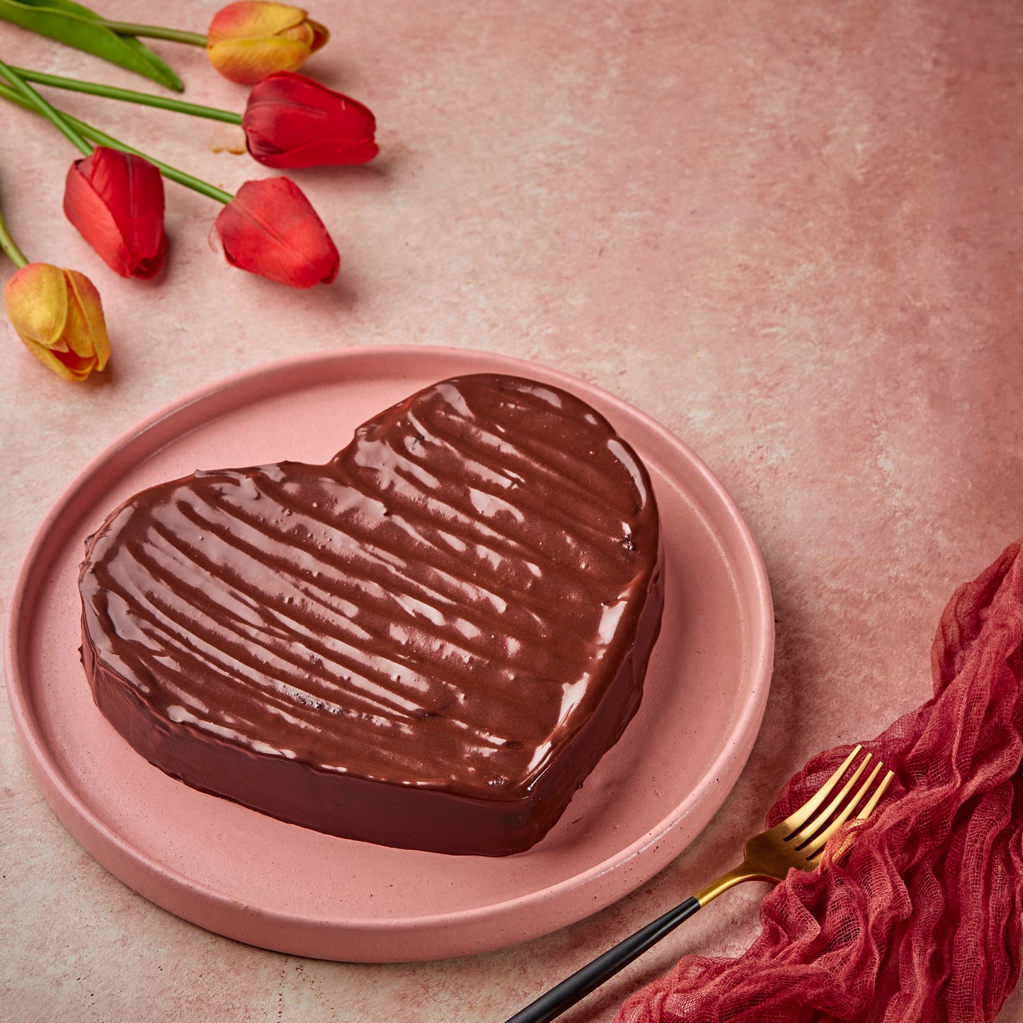 Double Chocolate Heart Cake